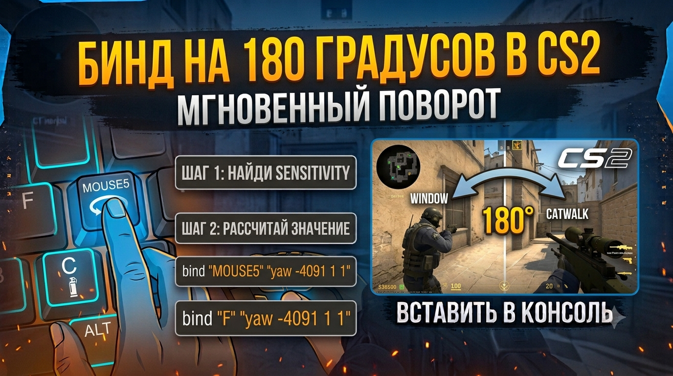 Бинд на 180 градусов КС2: мгновенный разворот — миф или реальность?